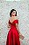 VESTIDO OMBRO A OMBRO CETIM DE SEDA MARSALA SAIA PRINCESA COM FENDA - Imagem 4