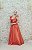 VESTIDO EM TAFETÁ CORAL COM LAÇOS NO OMBRO - Imagem 5