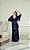 VESTIDO NY AZUL MARINHO COM BORDADOS AZUL E PRATA COM CAPA - Imagem 4