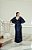 VESTIDO NY AZUL MARINHO COM BORDADOS AZUL E PRATA COM CAPA - Imagem 2