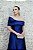 VESTIDO AZUL MARINHO ZIBELINE OMBRO UNICO COM DETALHE DRAPEADO - Imagem 5
