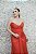 VESTIDO MIDI VERMELHO BUSTO BOJO DRAPEADO DETALHE LAÇO NA SAIA - Imagem 3