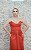 VESTIDO MIDI VERMELHO BUSTO BOJO DRAPEADO DETALHE LAÇO NA SAIA - Imagem 2