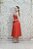 VESTIDO MIDI VERMELHO BUSTO BOJO DRAPEADO DETALHE LAÇO NA SAIA - Imagem 6
