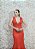 VESTIDO VERMELHO REGATA EM CREPE DE SEDA COM DECOTE PROFUNDO - Imagem 5