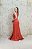 VESTIDO VERMELHO REGATA EM CREPE DE SEDA COM DECOTE PROFUNDO - Imagem 2