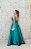 VESTIDO VERDE ESMERALDA PRINCESA COM BUSTO BORDADO EM VIDRILHO VERDE - Imagem 2
