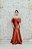 VESTIDO ZIBELINE TERRACOTA ACOBREADO SEREIA OMBRO A OMBRO LAÇO - Imagem 4