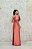 VESTIDO GOIABA/ CORAL DEBORA MANGABEIRA LAÇO OMBRO UNICO ZIBELINE - Imagem 6