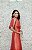 VESTIDO GOIABA/ CORAL DEBORA MANGABEIRA LAÇO OMBRO UNICO ZIBELINE - Imagem 3