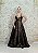 VESTIDO DOURADO ANTIGO METALICO JACQUARD PRINCESA ALÇA DUPLA - Imagem 3