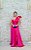 VESTIDO ZIBELINE PINK OMBRO ÚNICO COM LAÇO SAIA PRINCESA COM CORSELETE NAS COSTAS - Imagem 1