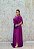 VESTIDO LONGO ROXO PS MANGA CURTA PLISSADA COM ABERTURA - Imagem 6