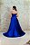 VESTIDO AZUL ROYAL TOMARA QUE CAIA BUSTO DECOTE QUADRADO COM SAIA BABADO LATERAL - Imagem 2