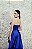 VESTIDO AZUL ROYAL TOMARA QUE CAIA BUSTO DECOTE QUADRADO COM SAIA BABADO LATERAL - Imagem 4