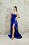 VESTIDO AZUL ROYAL TOMARA QUE CAIA BUSTO DECOTE QUADRADO COM SAIA BABADO LATERAL - Imagem 5