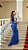 VESTIDO NY AZUL ROYAL SEREIA OMBRO UNICO TODO BORDADO COM ABERTURA LATERAL E DETALHE DE FRANJAS - Imagem 2