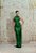 VESTIDO TODO EM PAETÊ VERDE BANDEIRA LIA RABELLO GOLA ALTA COSTA NUA - Imagem 1