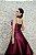 VESTIDO FUCSIA MIDI ZIBELINE COM BARRA EM CRINOL E ALÇA FINA COM CINTO FINO - Imagem 3