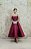 VESTIDO FUCSIA MIDI ZIBELINE COM BARRA EM CRINOL E ALÇA FINA COM CINTO FINO - Imagem 1