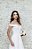 VESTIDO BRANCO OMBRO A OMBRO BUSTO TRANSPASSADO EM CREPE - Imagem 4