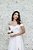 VESTIDO BRANCO OMBRO A OMBRO BUSTO TRANSPASSADO EM CREPE - Imagem 2