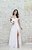 VESTIDO BRANCO OMBRO A OMBRO BUSTO TRANSPASSADO EM CREPE - Imagem 1