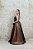 VESTIDO DOURADO JACQUARD METALIZADO PRINCESA COM DETALHE PRETO NA ALÇA - Imagem 2