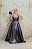 VESTIDO PRATA METALIZADO JACQUARD PRINCESA ALÇA FINA - Imagem 2