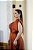 VESTIDO EM ZIBELINE OMBRO ÚNICO TERRACOTA COM LAÇO - Imagem 5