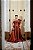 VESTIDO EM ZIBELINE OMBRO ÚNICO TERRACOTA COM LAÇO - Imagem 1