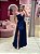 VESTIDO TOMARA QUE CAIA AZUL MARINHO SAIA EM TULE E BUSTO ZIBELINE ASSIMETRICO - Imagem 1