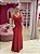 VESTIDO TERRACOTA ALÇA EM STRASS COM FENDA - Imagem 2