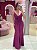 VESTIDO FUCSIA LYCRA ALÇA STRASS COM FENDA - Imagem 1