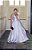VESTIDO LILÁ/ LAVANDA PRINCESA EM ZIBELINE DECOTE EM V COM CINTO LAÇO - Imagem 1