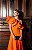 VESTIDO LARANJA OMBRO ÚNICO BABADO CINTURA BAIXA - Imagem 3