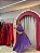 VESTIDO GOLA ALTA ROXO PLISSADO - Imagem 2