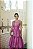 VESTIDO ROSA CHICLETE DECOTE EM “V” ALÇA LARGA SAIA EM CAMADAS PRINCESA - Imagem 4