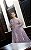 VESTIDO PRINCESA NY MANGA LONGA ROSA/ MAUVE COM BORDADO PRATA GOLA ALTA - Imagem 3