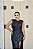 VESTIDO REGATA PRETO E PRATA PAETÊ COM FENDA E DECOTE COSTAS - Imagem 2