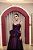 VESTIDO TOMARA QUE CAIA ROXO METALIZADO BUSTO ESTRUTURADO COM LAÇO - Imagem 2