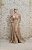 VESTIDO GLITTER DOURADO COSTA NUA COM DECOTE EM V DETALHES EM  VIDRILHOS - Imagem 3