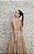 VESTIDO GLITTER DOURADO COSTA NUA COM DECOTE EM V DETALHES EM  VIDRILHOS - Imagem 2