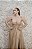 VESTIDO GLITTER DOURADO COSTA NUA COM DECOTE EM V DETALHES EM  VIDRILHOS - Imagem 4