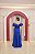 VESTIDO CREPE SEREIA AZUL ROYAL OMBRO A OMBRO BUSTO DRAPEADO - Imagem 6
