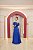 VESTIDO CREPE SEREIA AZUL ROYAL OMBRO A OMBRO BUSTO DRAPEADO - Imagem 7