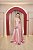 VESTIDO ROSA BEBÊ ZIBELINE ALÇA FINA COM SAIA PRINCESA COSTURA RECORTE OVAL - Imagem 1