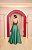 VESTIDO VERDE ESMERALDA BUSTO EM TULE BORDADO E SAIA EM ZIBELINE COM CINTO LAÇO - Imagem 2