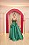 VESTIDO VERDE ESMERALDA BUSTO EM TULE BORDADO E SAIA EM ZIBELINE COM CINTO LAÇO - Imagem 1