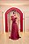 VESTIDO CREPE OMBRO UNICO FUCSIA FOLHO BABADO COM CINTO APLICAÇÃO DE FLOR ARAMADA - Imagem 2